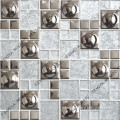 Polished Silver Gold Foil Mosaic, China Crystal Mosaic, Electroplated Ceramic Mosaic (348FJ06S)